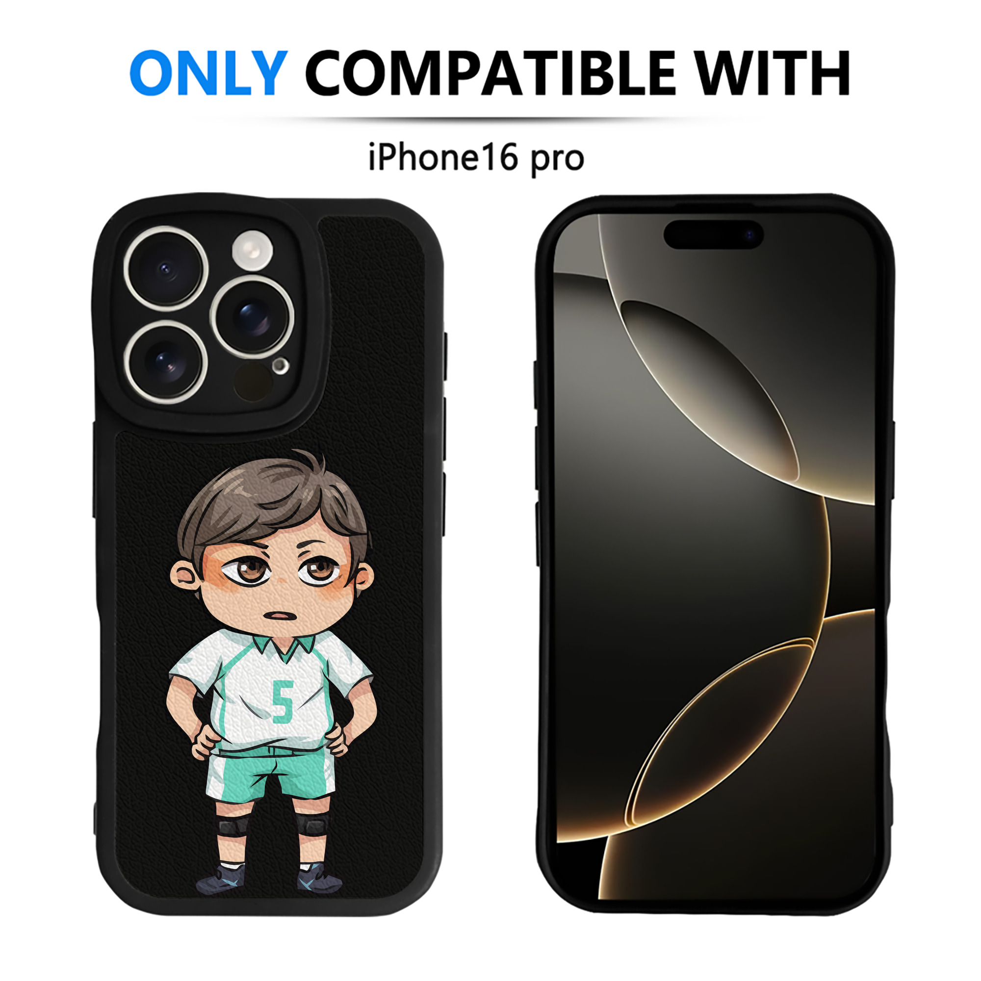 （画像用） ハイキュー!! Haikyu!! 【iPhone 16シリーズ対応】シリコンスマホケース（レザー調） 材質：シリコン
